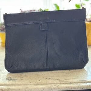 Brown Leather Clutch